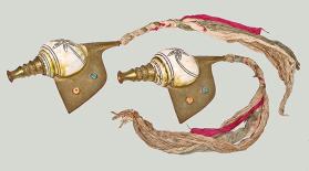 Conch-shell trumpet, set of two (2)