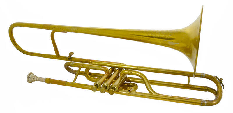 Tenor valve trombone, B-flat, high pitch, short model