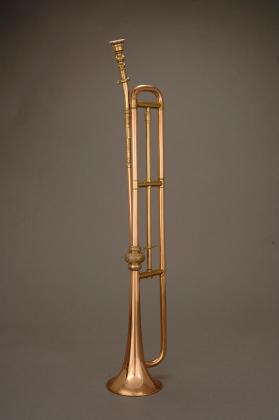Mechanical slide trumpet, F, E, E-flat, D, C