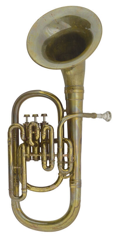 Alto horn, bell up, E-flat