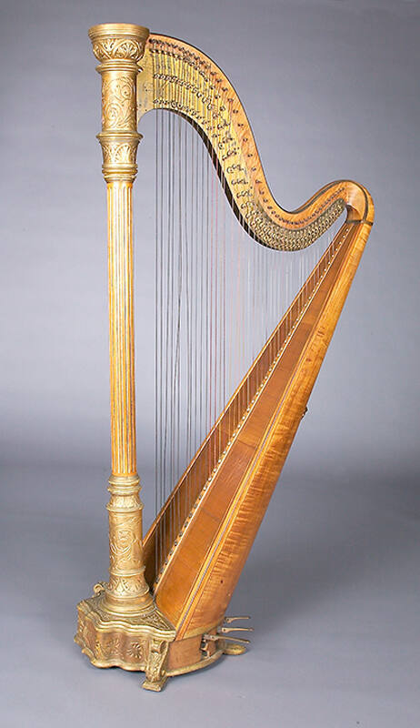 Double-action pedal harp