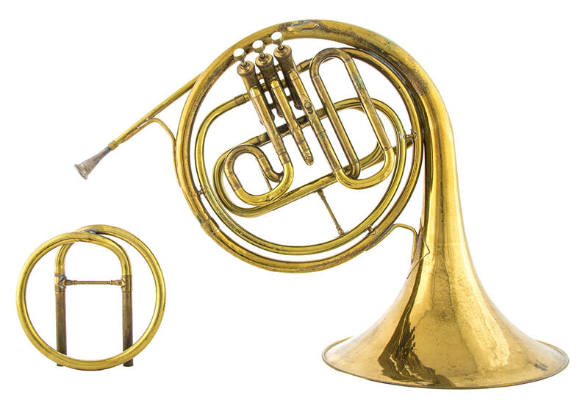 Single horn, F, E-flat