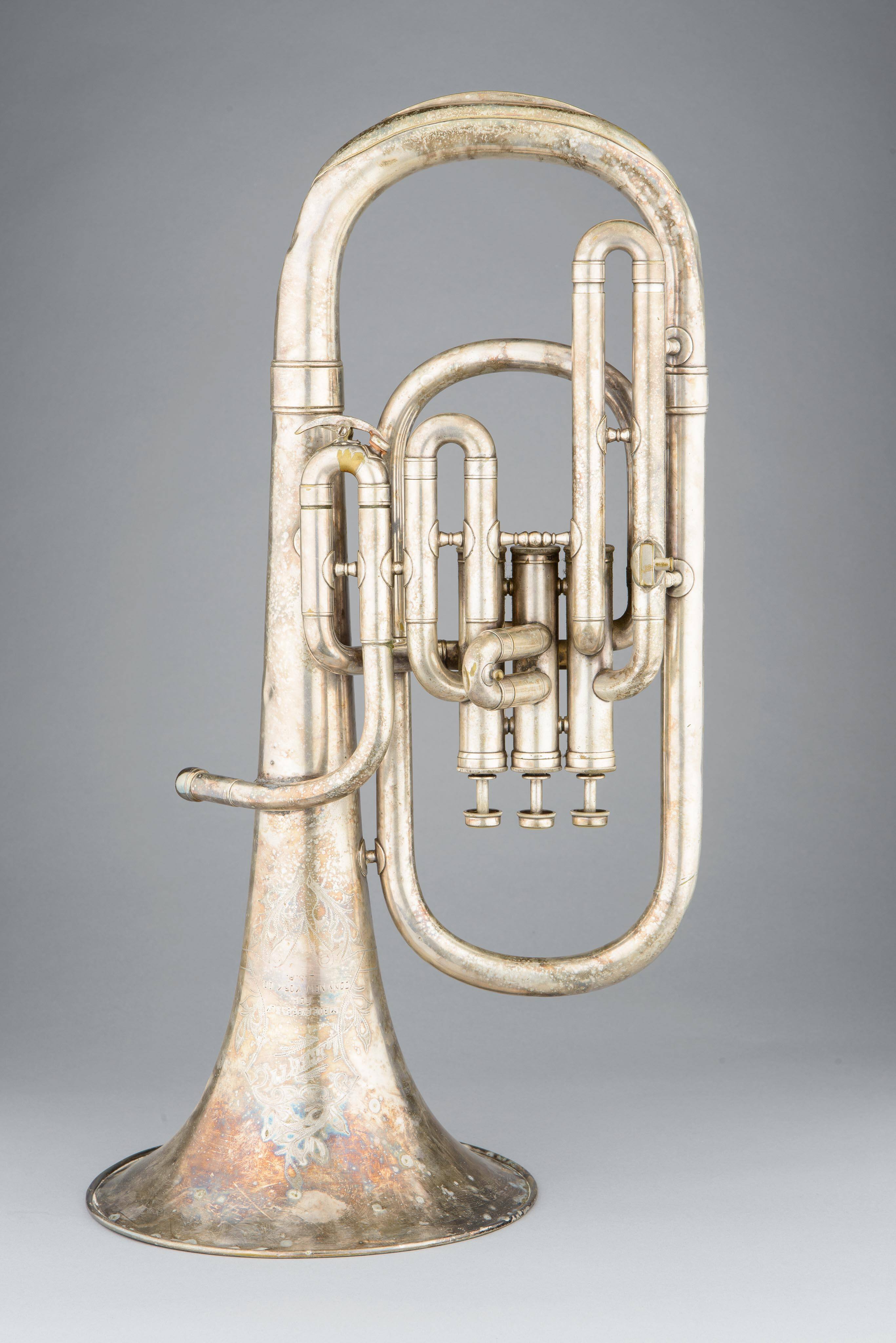 Alto horn, bell up, E-flat, low pitch