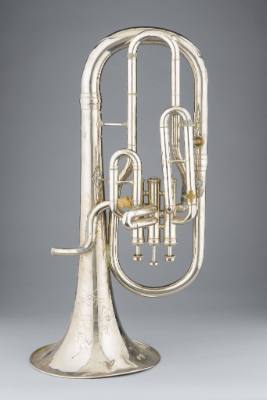 Alto horn, bell up, E-flat