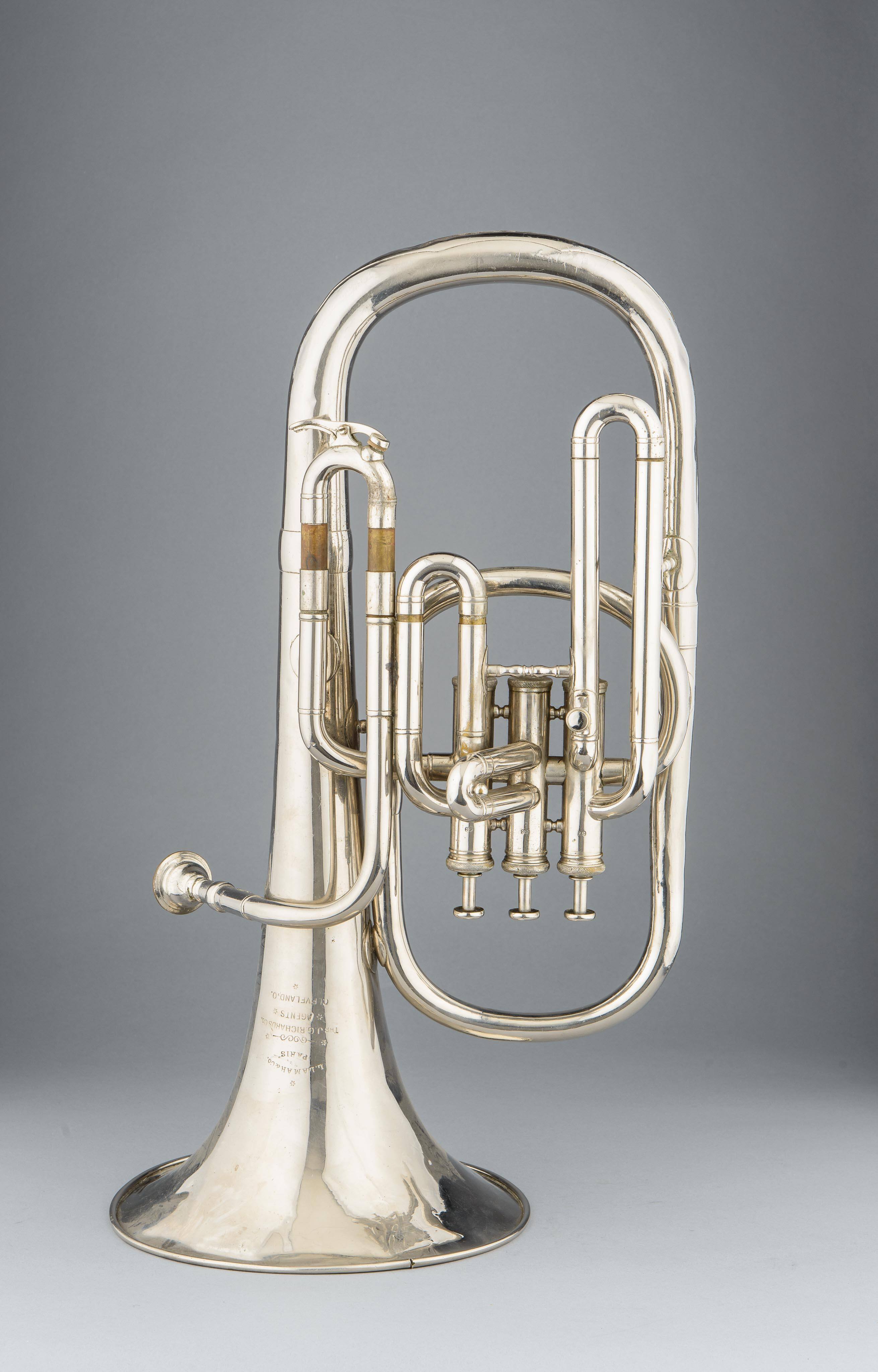 Alto horn, bell up, E-flat