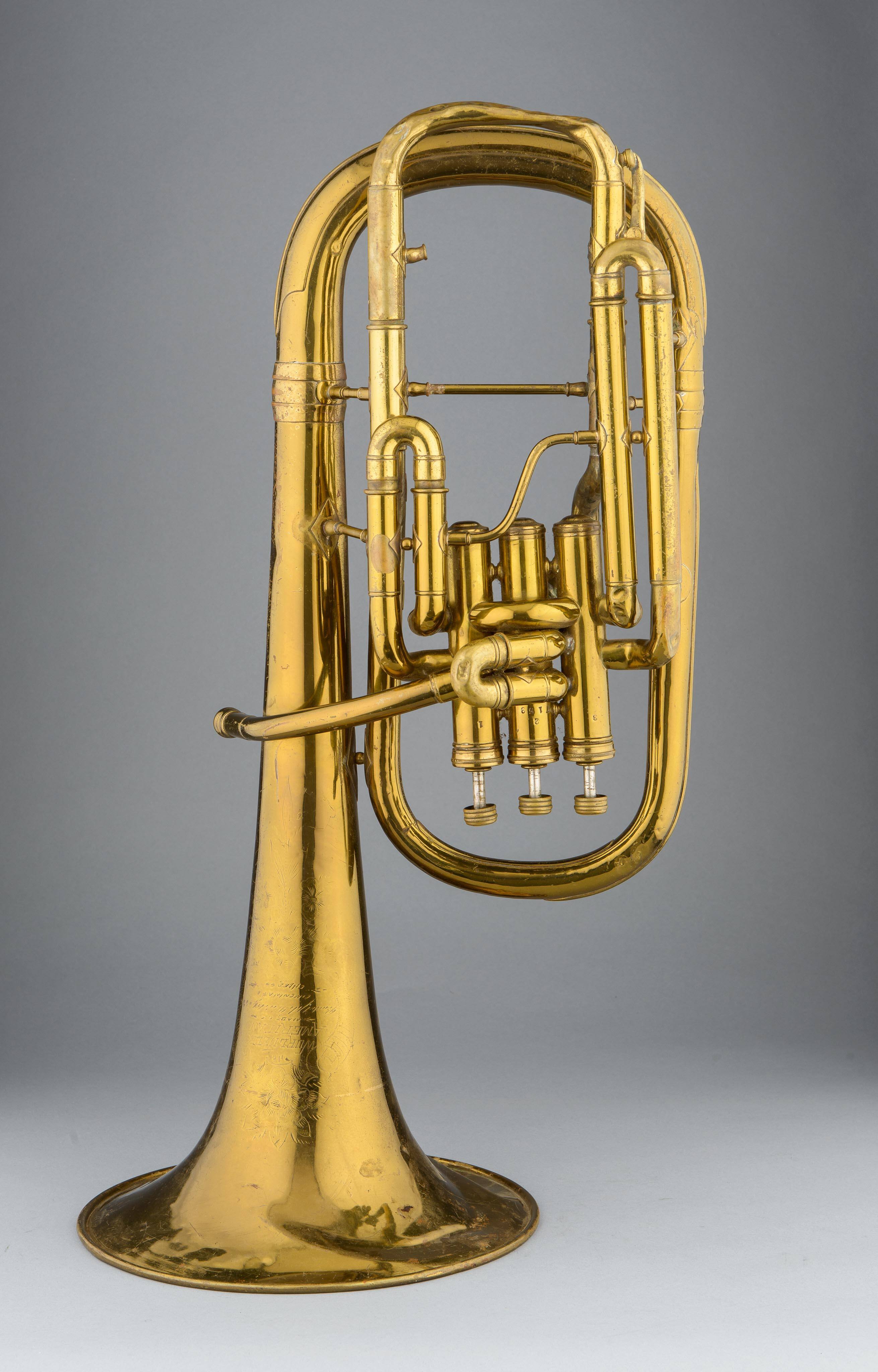 Alto horn, bell up, E-flat