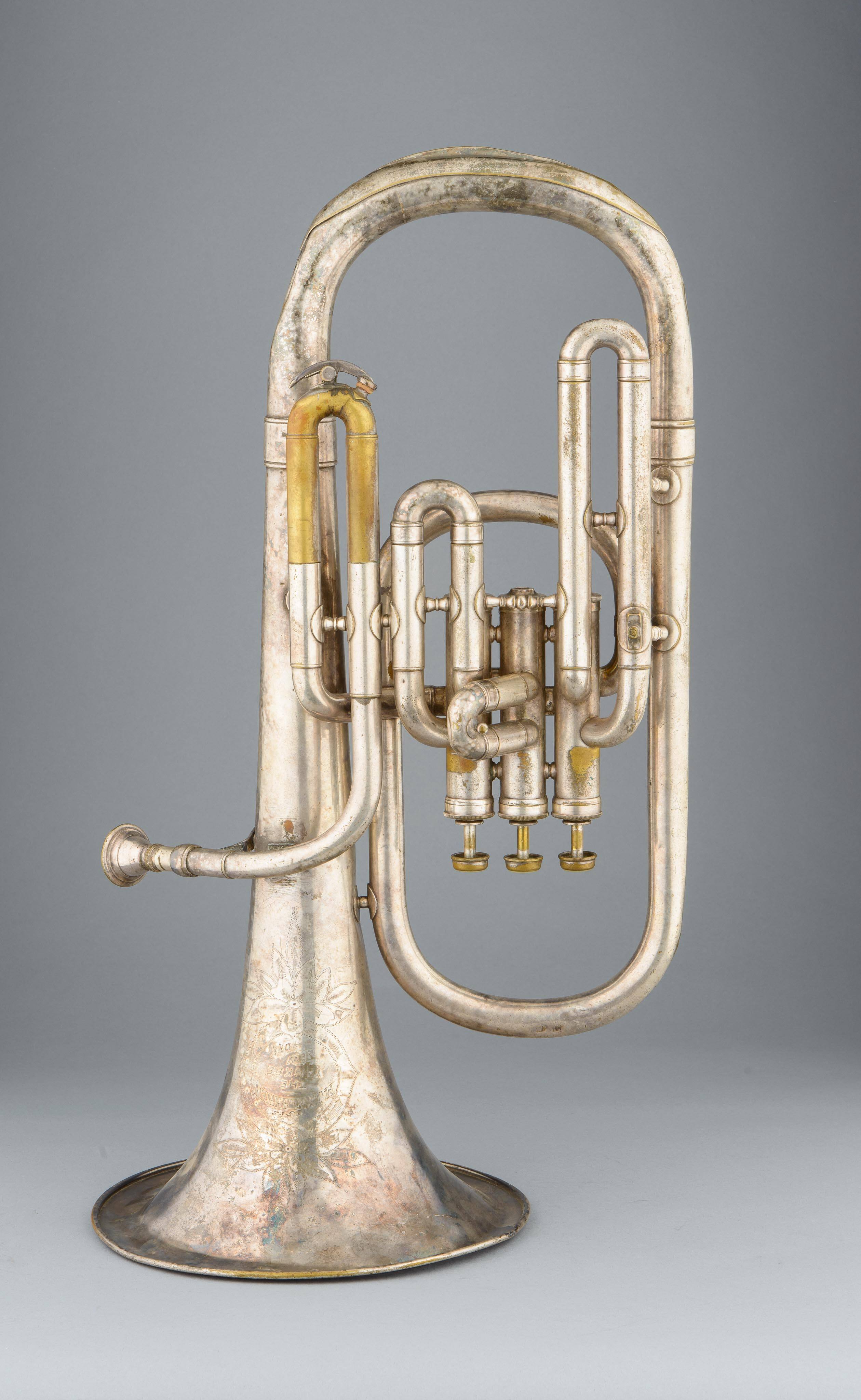 Alto horn, bell up, E-flat