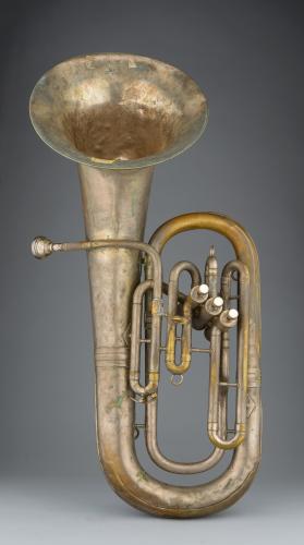 Baritone horn, bell forward, B-flat, low pitch