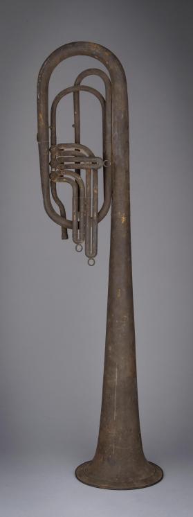 Over-the-shoulder bass horn, E-flat