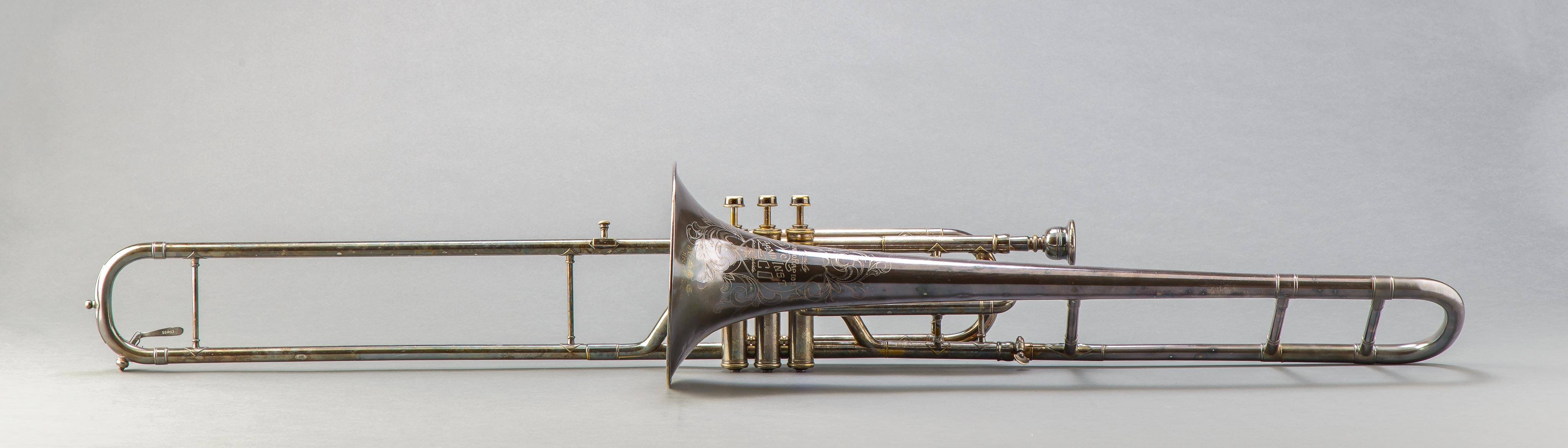 Tenor valve trombone, B-flat, high pitch / low pitch