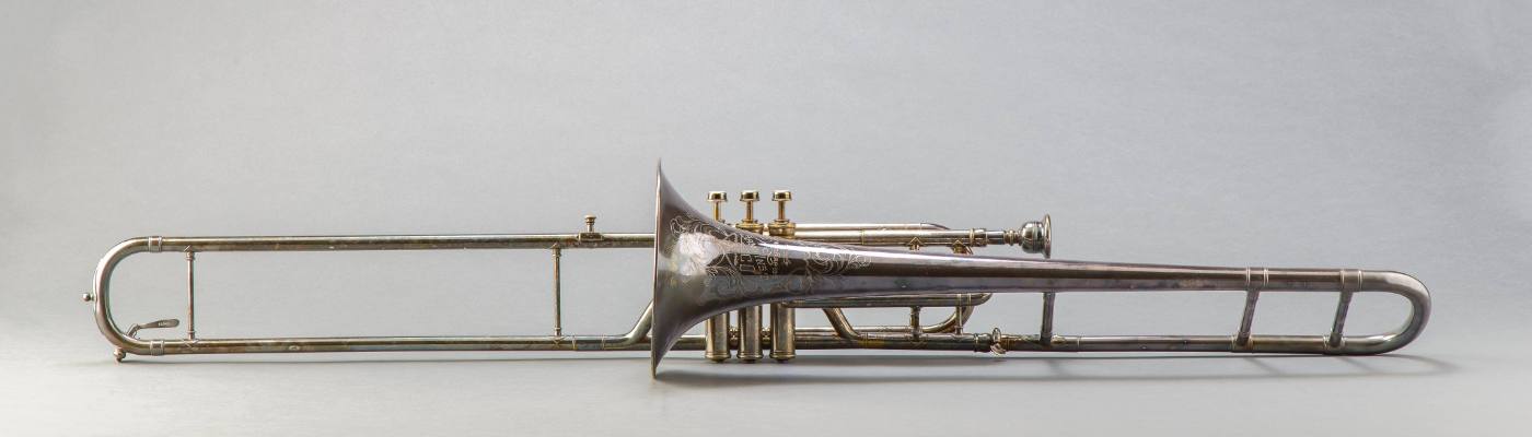 Tenor valve trombone, B-flat, high pitch / low pitch