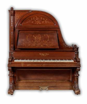 Upright grand piano