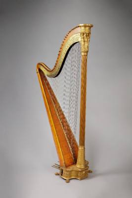 Double-action pedal harp