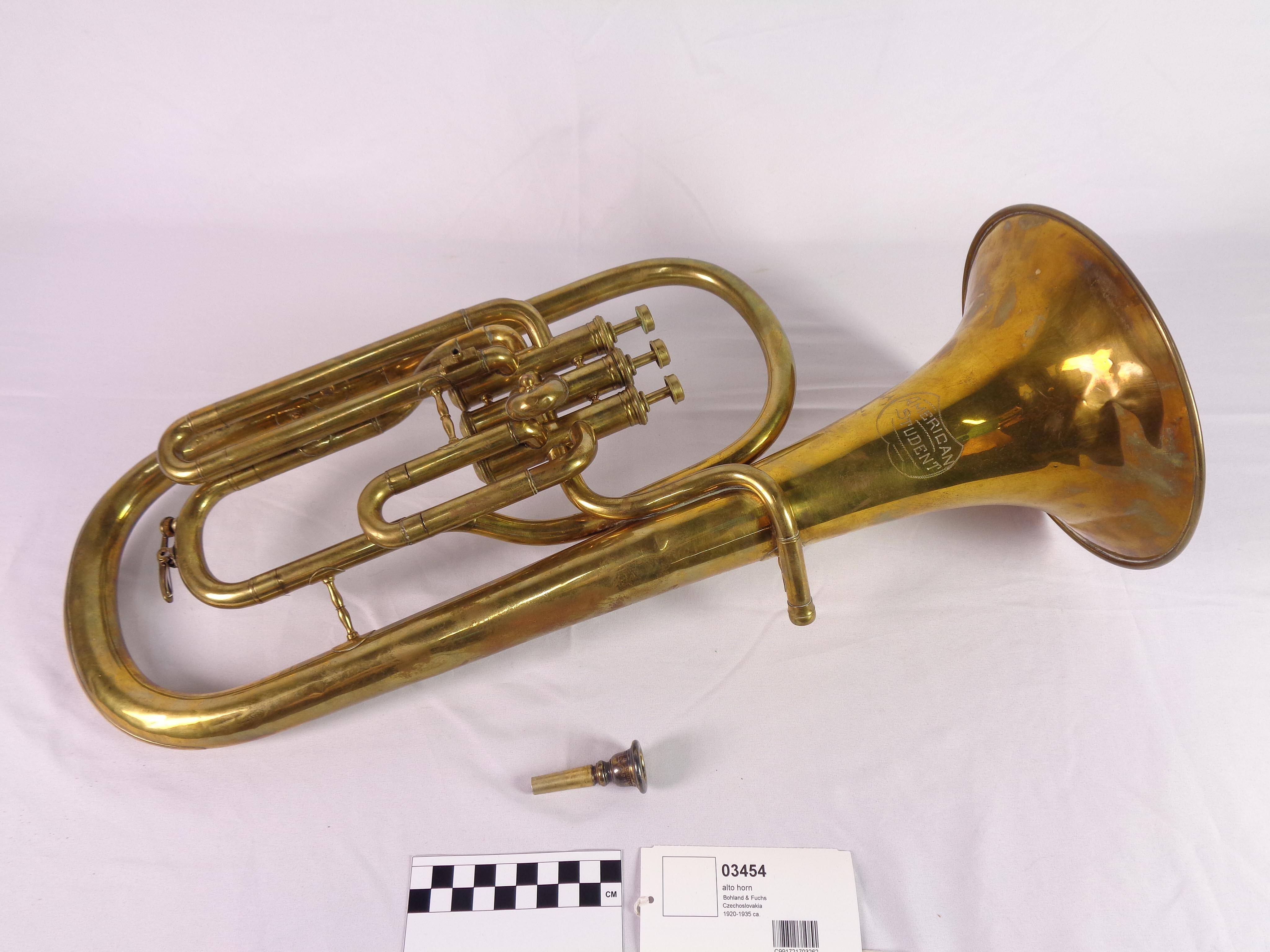 Alto horn, bell up, E-flat